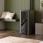 Lade das Bild in den Galerie-Viewer, Cristallo Silenzio Up 9,2 kW Ultra‑leiser Pelletheizofen mit Wi‑Fi
