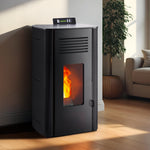 Lade das Bild in den Galerie-Viewer, Interstoves Elio Hydro Pelletofen 14 kW: Effizienter Zentralheizungs-Pelletkaminofen mit hoher Leistung
