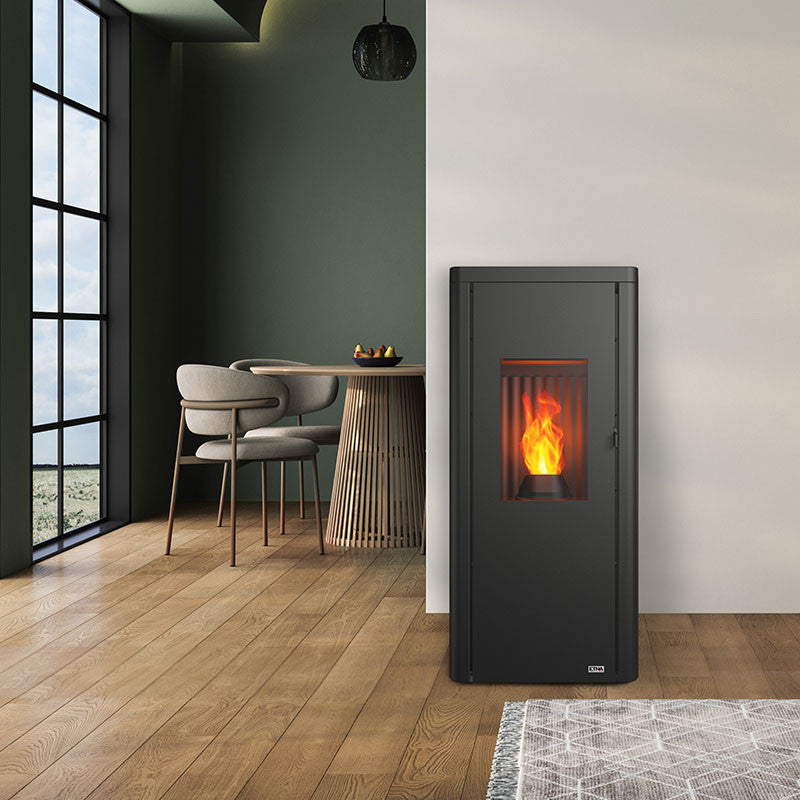 ETNA Ottimo Silenzio 9 kW Pelletofen: Effizient, Leise, Smart, Kompakt, 20h Autonomie
