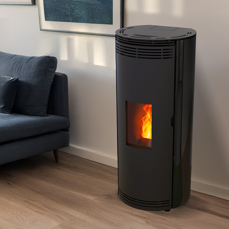 Prevert Pelletheizung 8 kW, luftdicht, Oberseitiger Abgasanschluss, rund