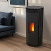 Prevert Pelletheizung 8 kW, luftdicht, Oberseitiger Abgasanschluss, rund