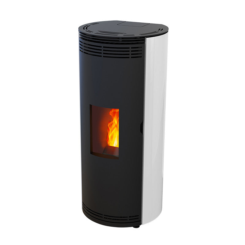 Prevert Pelletheizung 8 kW, luftdicht, Oberseitiger Abgasanschluss, rund
