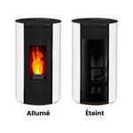 Lade das Bild in den Galerie-Viewer, Giuliana Up Pelletöfen – versiegelter Top‑Exit, 9,1 kW, schwarzes Glas
