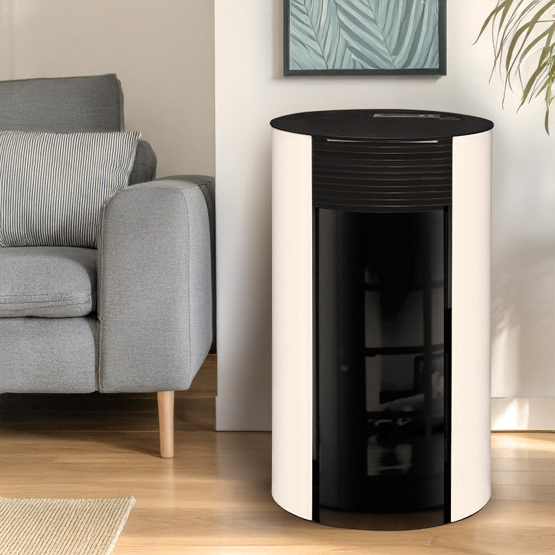 Giuliana Up Pelletöfen – versiegelter Top‑Exit, 9,1 kW, schwarzes Glas