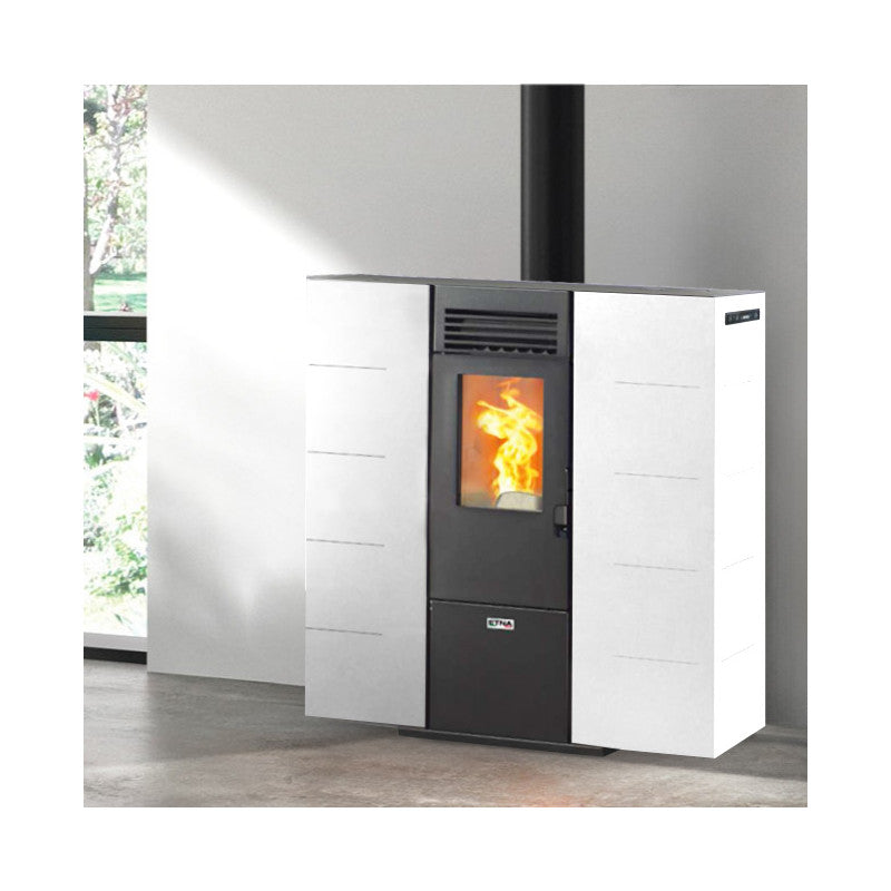 Orcino 7 kW Extraflacher Pelletofen: Effizientes Heizen mit Stil für Ihr Zuhause