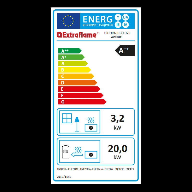 Extraflame Isidora H20 Hydro-Pellet-Ofen 23 kW Wi‑Fi mit hoher Effizienz