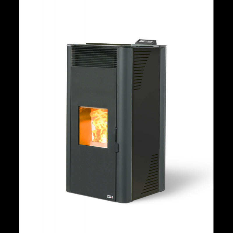 ETNA Hydro Sagone Pelletkaminofen: 27 kW, 95% Wirkungsgrad, Zentralheizung, 31h Autonomie