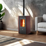 Lade das Bild in den Galerie-Viewer, ETNA &quot;Mignon&quot; Pelletkaminofen 6 kW - Kompakt, Effizient, Konnektiv für kleine Räume
