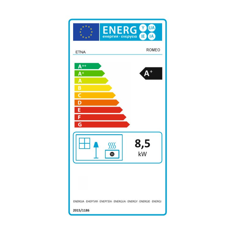 ETNA Luxe Romeo Leiser Dichter Pellet Ofen 8 kW für bis zu 90m² Heizfläche