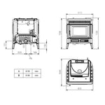 Lade das Bild in den Galerie-Viewer, Extraflame Teodora Evo Pelletheizung 8 kW Anthrazit Schwarz
