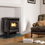 Lade das Bild in den Galerie-Viewer, Extraflame Teodora Evo Pelletheizung 8 kW Anthrazit Schwarz
