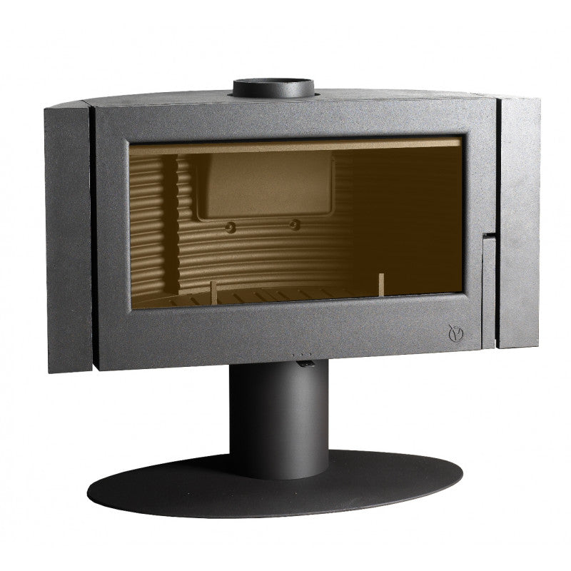 Antaya 12 kW Gusseisen Kaminofen mit Panoramaverglasung und langer Brenndauer