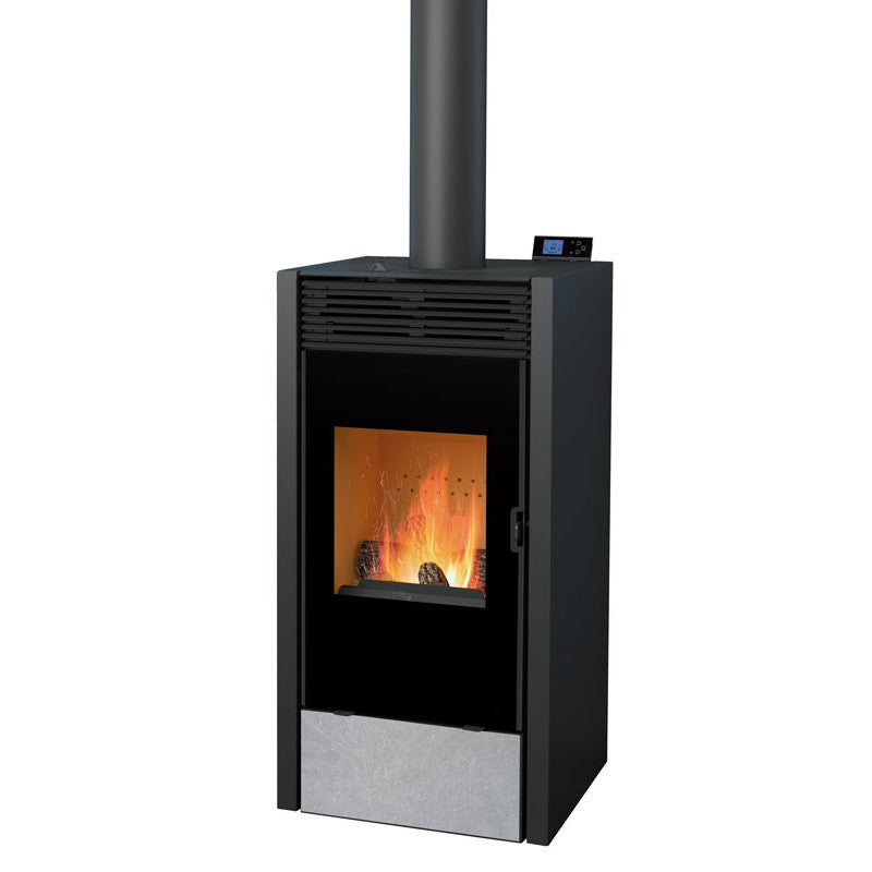 BiWood Hybrid-Holz-Pellet-Ofen 11 kW mit Glasfront und Luftverteilung