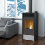 Lade das Bild in den Galerie-Viewer, BiWood Hybrid-Holz-Pellet-Ofen Le Marquier 11 kW Schwarz Effizient Modern
