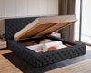 Luxuriöses Designer Samt Polsterbett Lana mit großem Stauraum – Modern & Bequem