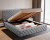 Luxuriöses Designer Samt Polsterbett Lana mit großem Stauraum – Modern & Bequem