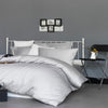 Luxuriöses Premium Satin Bettwäsche Set Hellgrau - Glatt, Kühl & Elegant für Ihr Schlafzimmer