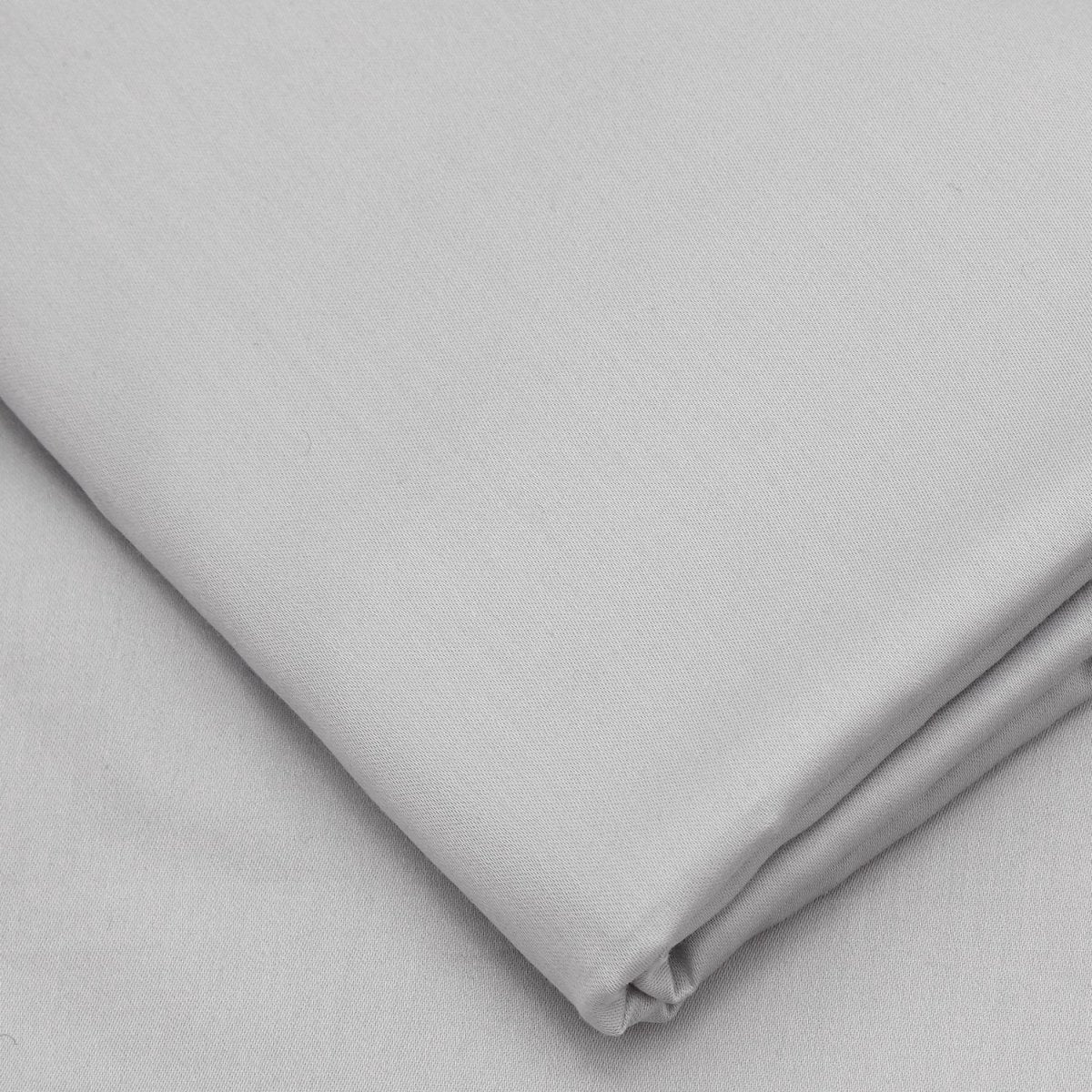 Luxuriöses Premium Satin Bettwäsche Set Hellgrau - Glatt, Kühl & Elegant für Ihr Schlafzimmer