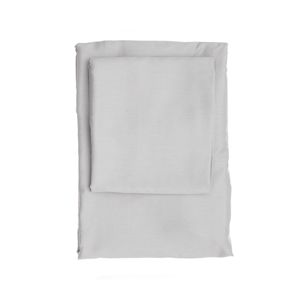 Luxuriöses Premium Satin Bettwäsche Set Hellgrau - Glatt, Kühl & Elegant für Ihr Schlafzimmer
