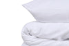 Luxuriöses Premium Satin Baumwoll-Bettwäsche-Set in Weiß für erholsamen Schlaf
