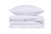 Luxuriöses Premium Satin Baumwoll-Bettwäsche-Set in Weiß für erholsamen Schlaf