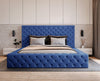Luxuriöses Designer Samt Polsterbett Lana mit großem Stauraum – Modern & Bequem