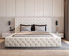 Luxuriöses Designer Samt Polsterbett Lana mit großem Stauraum – Modern & Bequem