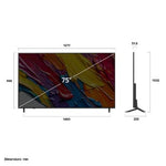Lade das Bild in den Galerie-Viewer, LG 75 Zoll QNED AI 4K Smart TV 75QNED82A6B: Brillante Farben, α7 Gen2 AI-Prozessor, webOS, Großbild
