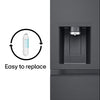LG Side-by-Side Kühlschrank GSLE91EVAB: InstaView, Craft Ice, 623L, Black Steel