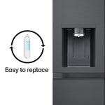 Lade das Bild in den Galerie-Viewer, LG Side-by-Side Kühlschrank GSLE91EVAB: InstaView, Craft Ice, 623L, Black Steel
