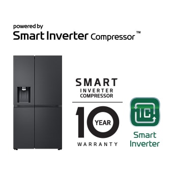 LG Side-by-Side Kühlschrank GSLE91EVAB: InstaView, Craft Ice, 623L, Black Steel