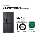 Lade das Bild in den Galerie-Viewer, LG Side-by-Side Kühlschrank GSLE91EVAB: InstaView, Craft Ice, 623L, Black Steel
