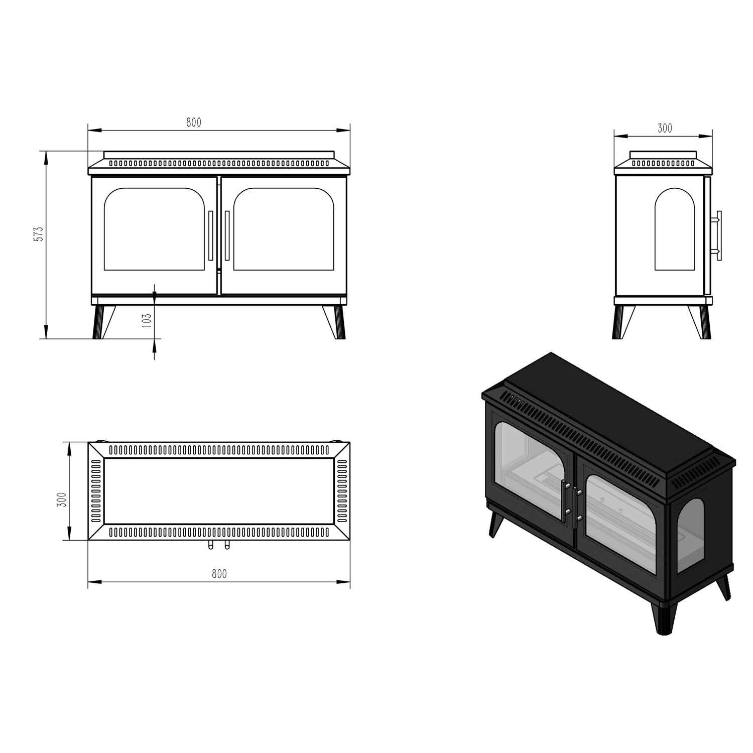 ScandiFlames Atlanta Double Bioethanol-Kaminofen: Modernes Design, Effiziente Wärme