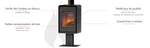 Lade das Bild in den Galerie-Viewer, ETNA Domino Holzofen mit Standfuß, 3-stöckigem Holzregal, 7,5 kW, Schwarz
