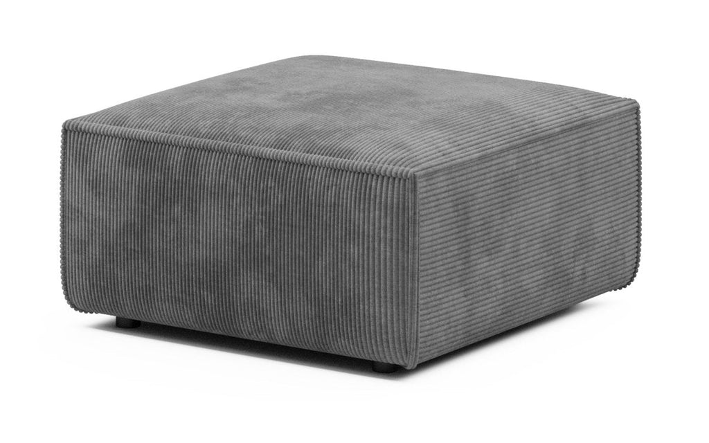 Luxuriöser Yuma Cord-Hocker 80cm: Vielseitiger Sitzwürfel für stilvolles Wohnen