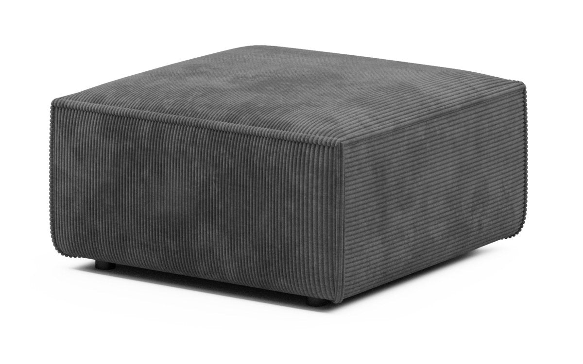 Luxuriöser Yuma Cord-Hocker 80cm: Vielseitiger Sitzwürfel für stilvolles Wohnen