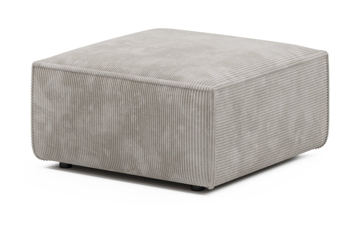 Luxuriöser Yuma Cord-Hocker 80cm: Vielseitiger Sitzwürfel für stilvolles Wohnen