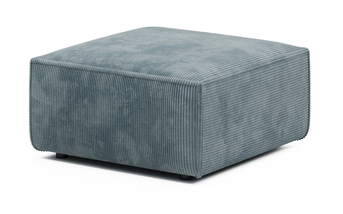 Luxuriöser Yuma Cord-Hocker 80cm: Vielseitiger Sitzwürfel für stilvolles Wohnen