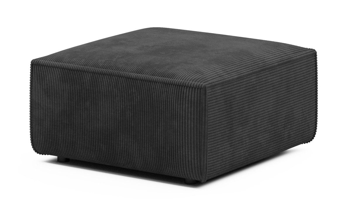 Luxuriöser Yuma Cord-Hocker 80cm: Vielseitiger Sitzwürfel für stilvolles Wohnen
