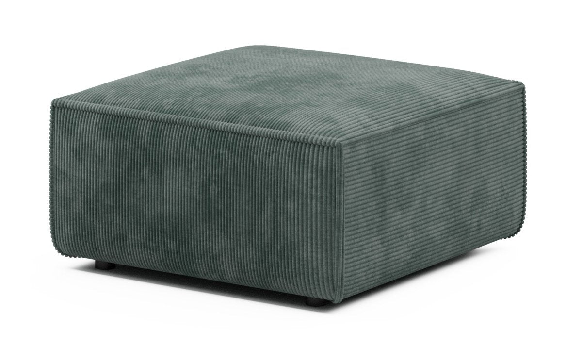 Luxuriöser Yuma Cord-Hocker 80cm: Vielseitiger Sitzwürfel für stilvolles Wohnen