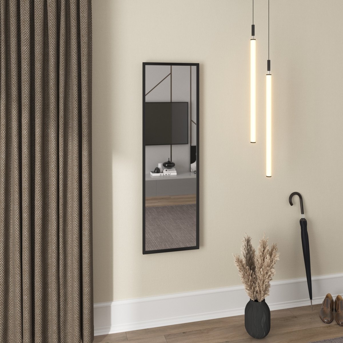 Eleganter Alinora Wandspiegel: Modernes Design für Stilvolle Räume und Optische Weite