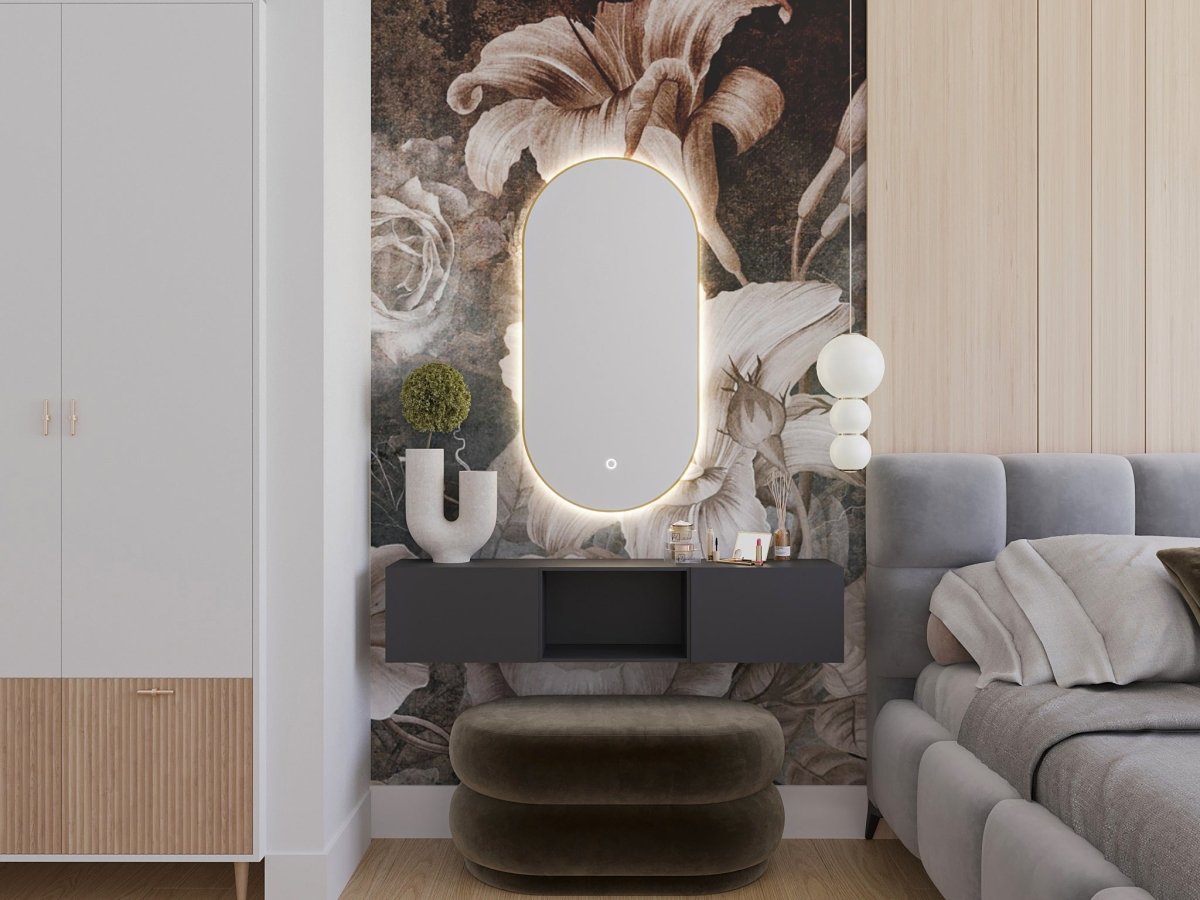 Eleganter Mina Wandspiegel mit LED-Beleuchtung für stilvolles Ambiente zu Hause