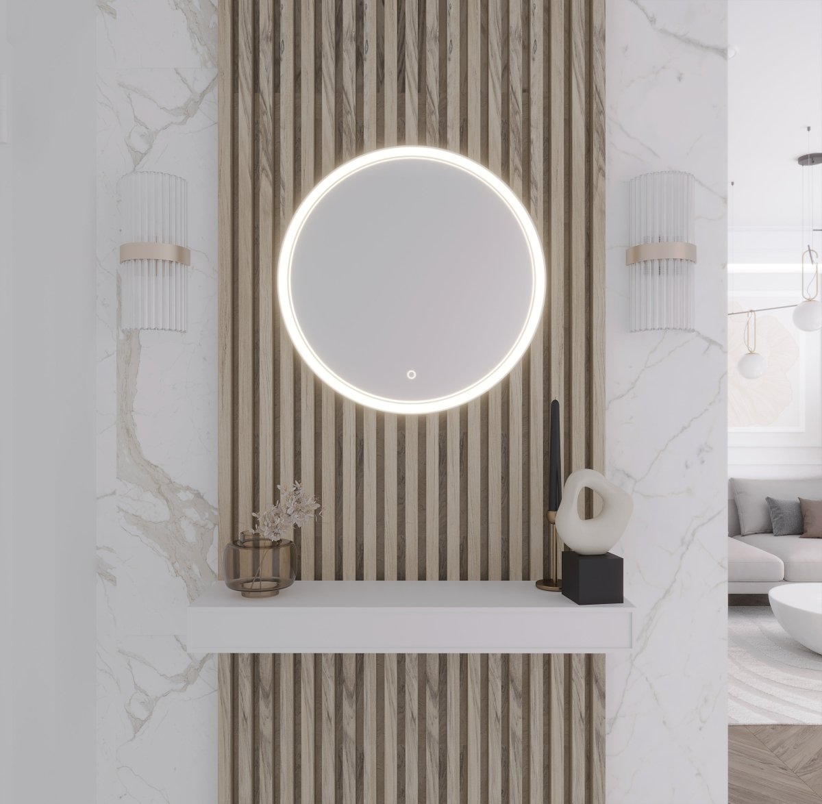 Orania Luxus LED Spiegel: Elegantes Design, Dimmbare Beleuchtung für Modernes Badezimmer