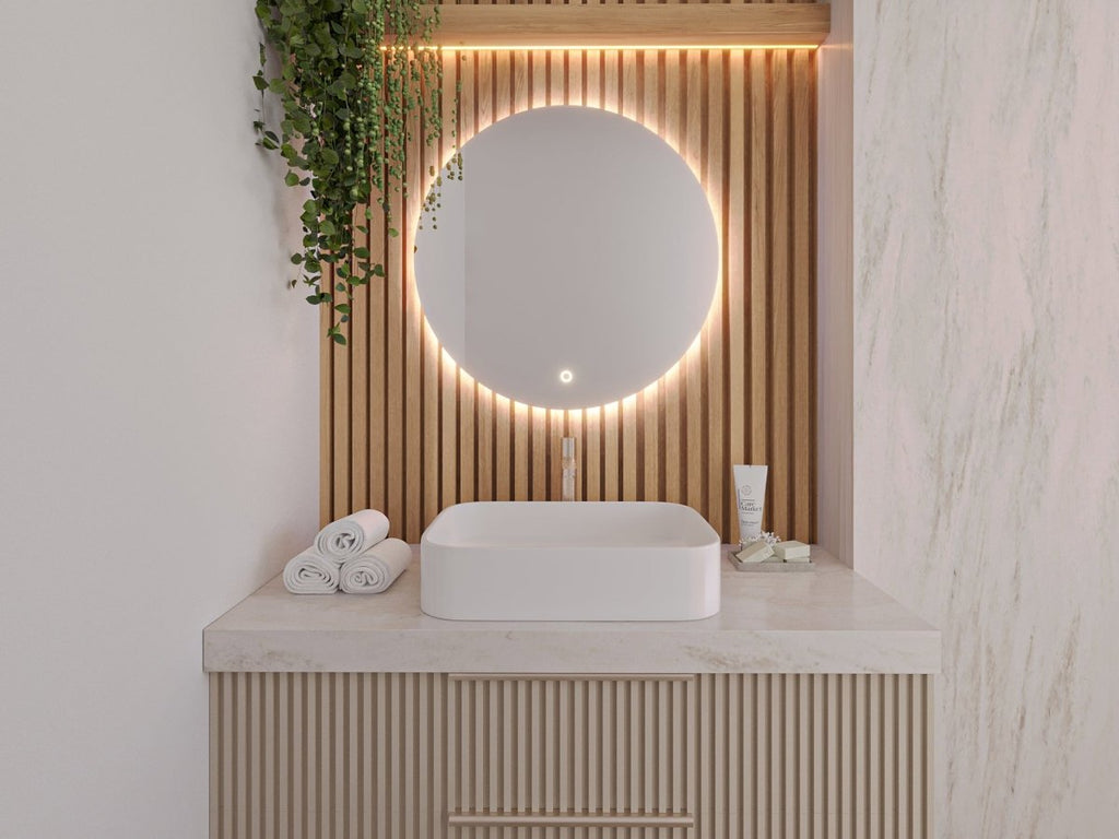 Orlando LED-Badspiegel: Eleganter, Dimmbarer Wandspiegel mit Intelligenter Beleuchtung
