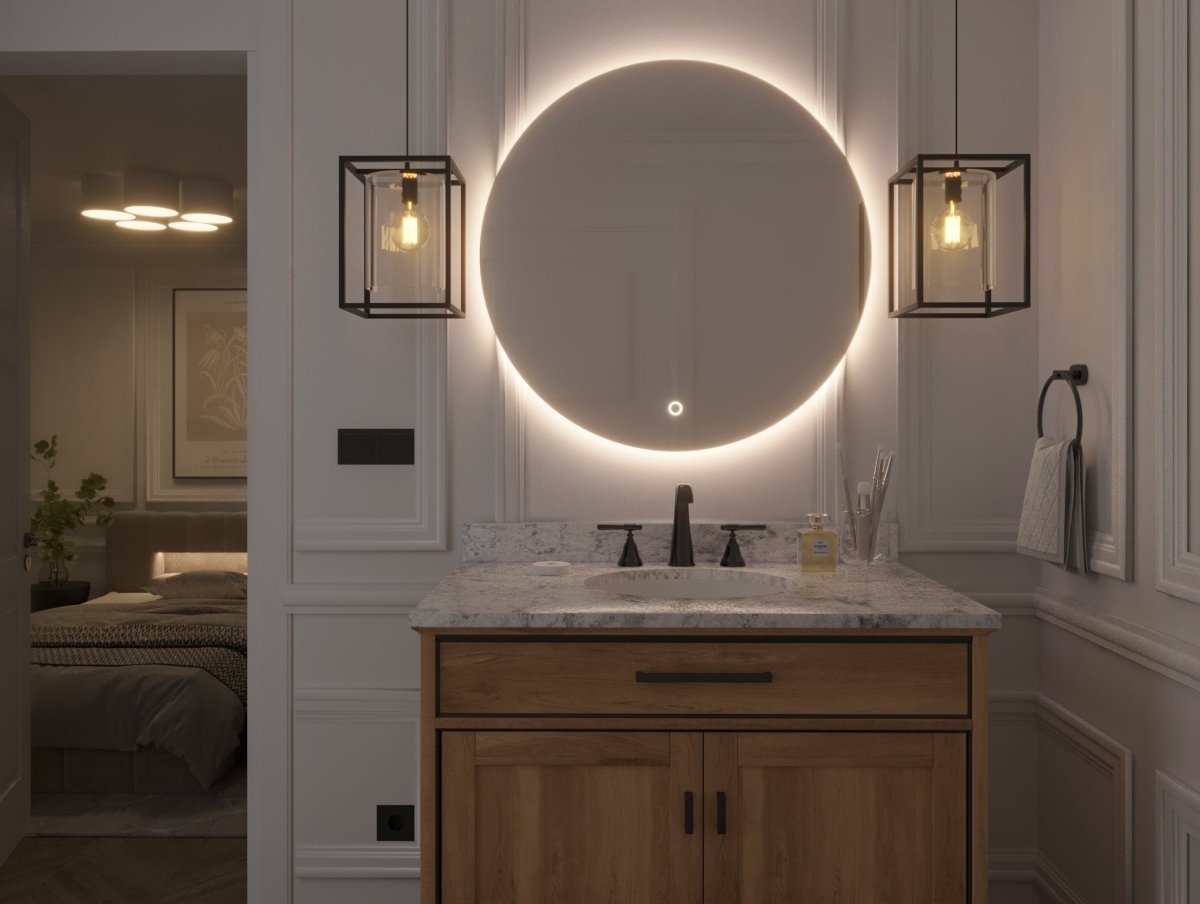 Orlando LED-Badspiegel: Eleganter, Dimmbarer Wandspiegel mit Intelligenter Beleuchtung