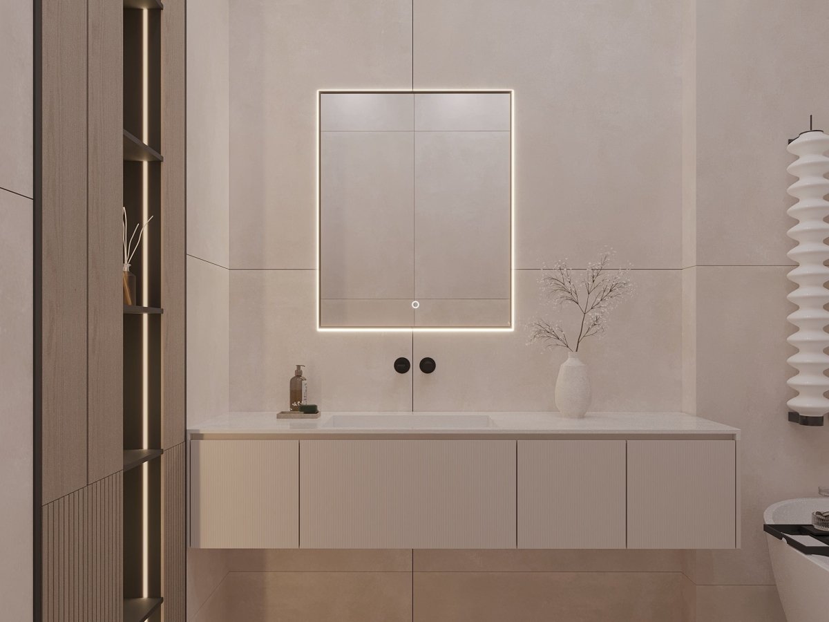 Verino LED-Spiegel: Eleganter Wandspiegel mit Integrierter Beleuchtung für Modernes Badezimmer Design
