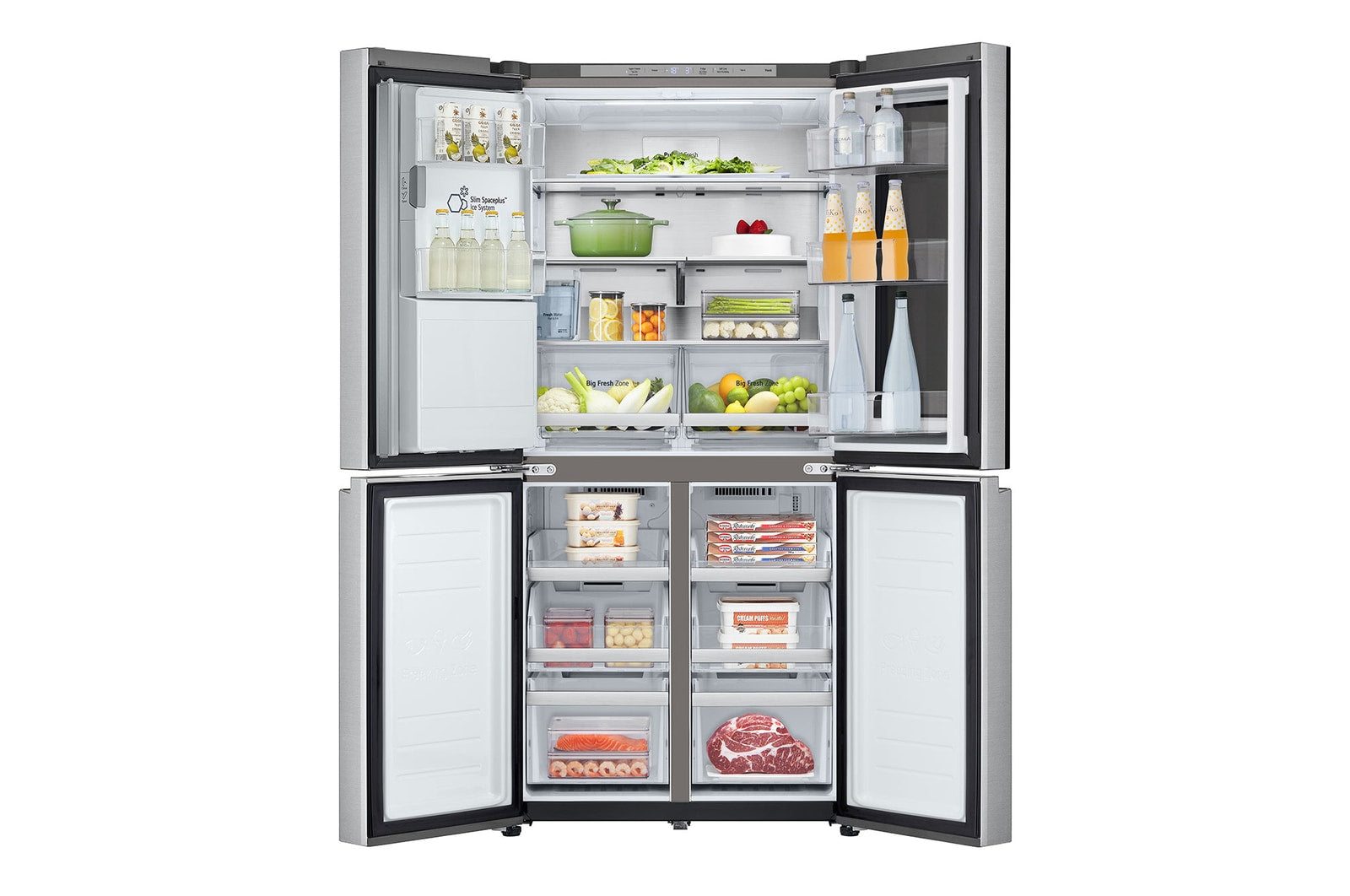 LG SLIM FIT Multi-Door Kühlschrank InstaView Eis- Wasserspender 508L Kapazität