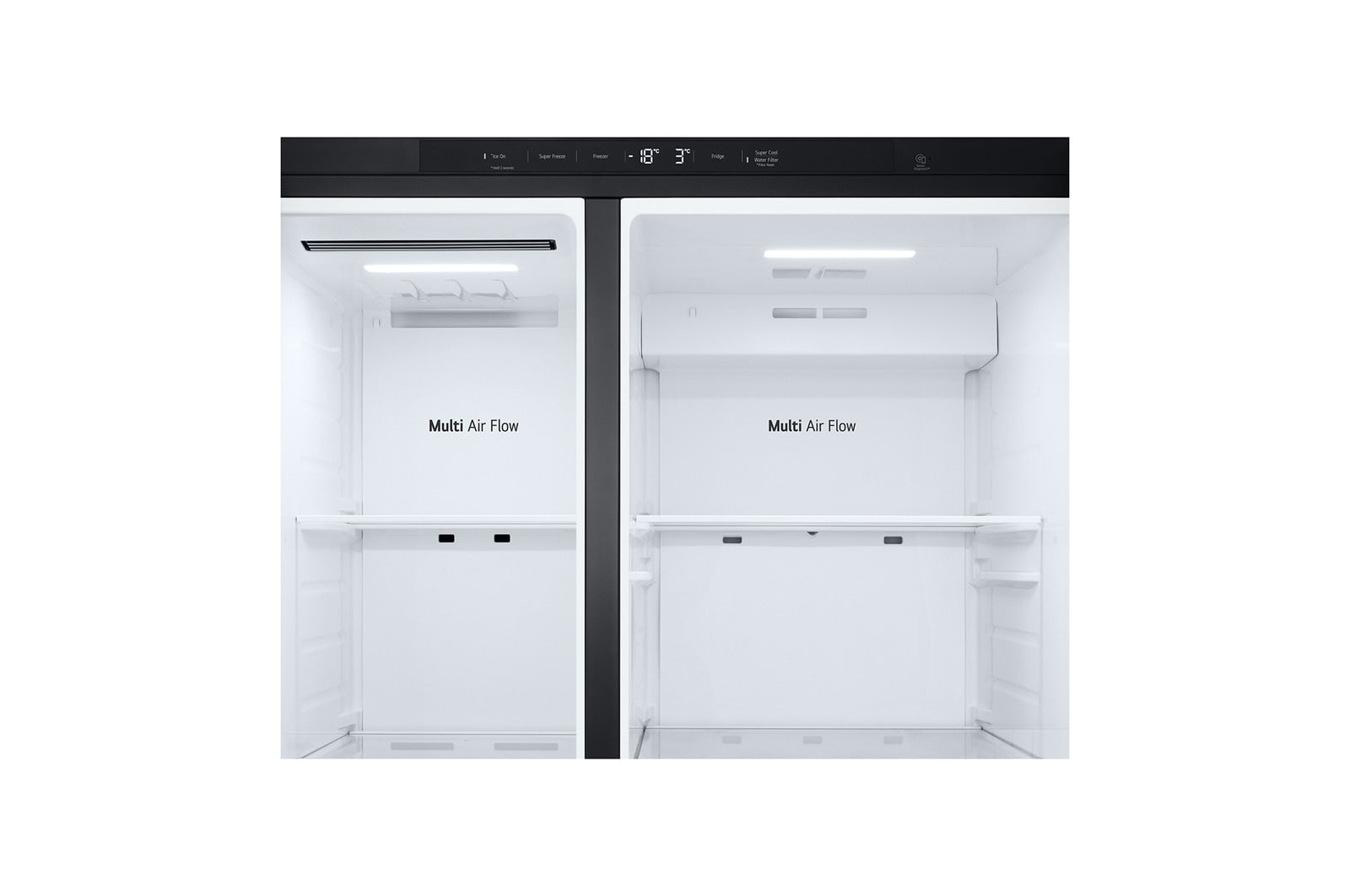 LG Side-by-Side Kühlschrank: 638L, Eis-, Crushed Ice- & Wasserspender, Mattschwarz