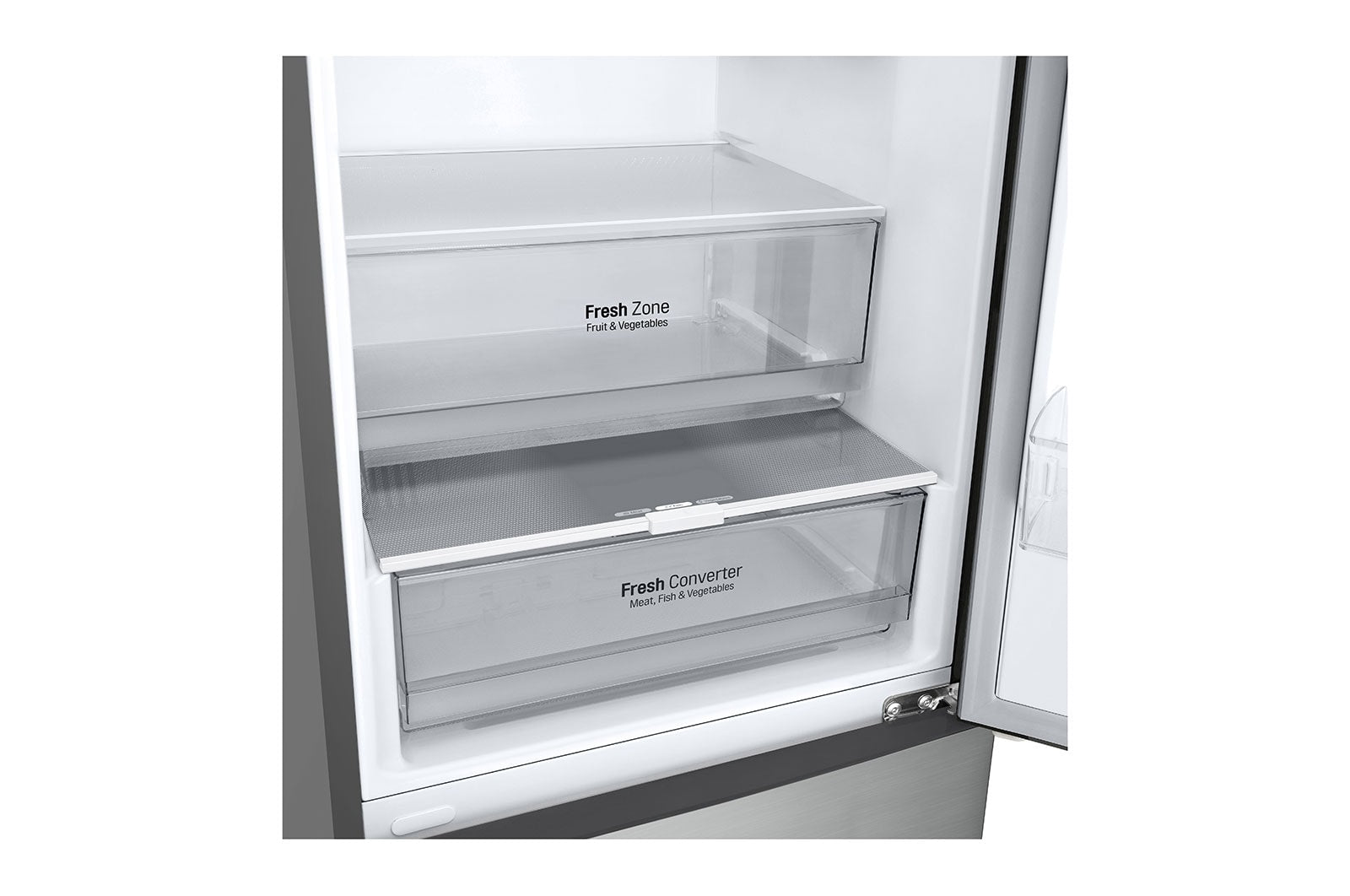 LG Kühl-Gefrierkombination Smart Inverter Kompressor, 384L, Energieeffizienz B, Silber