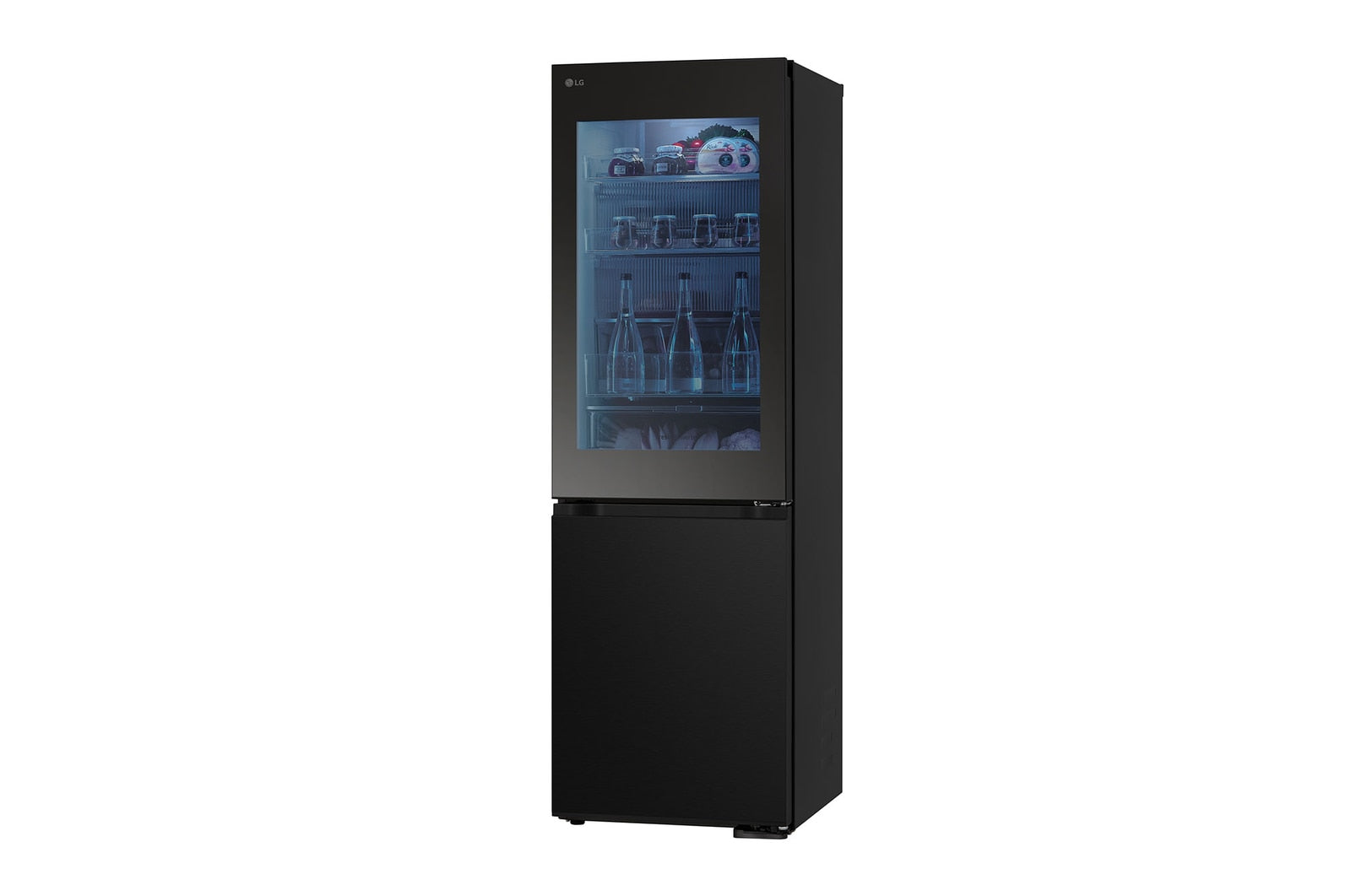 LG InstaView Kühl-Gefrierkombination: 349L, 186cm hoch, Smart Inverter Kompressor, No Frost